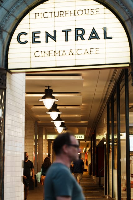 Picturehouse Central marquee and lit arcade